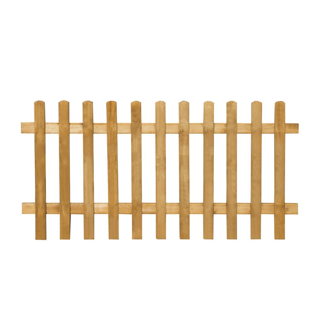 Forest Garden 6ft x 3ft Pale Picket Fence Panel – Pack of 3 5013053146828 2